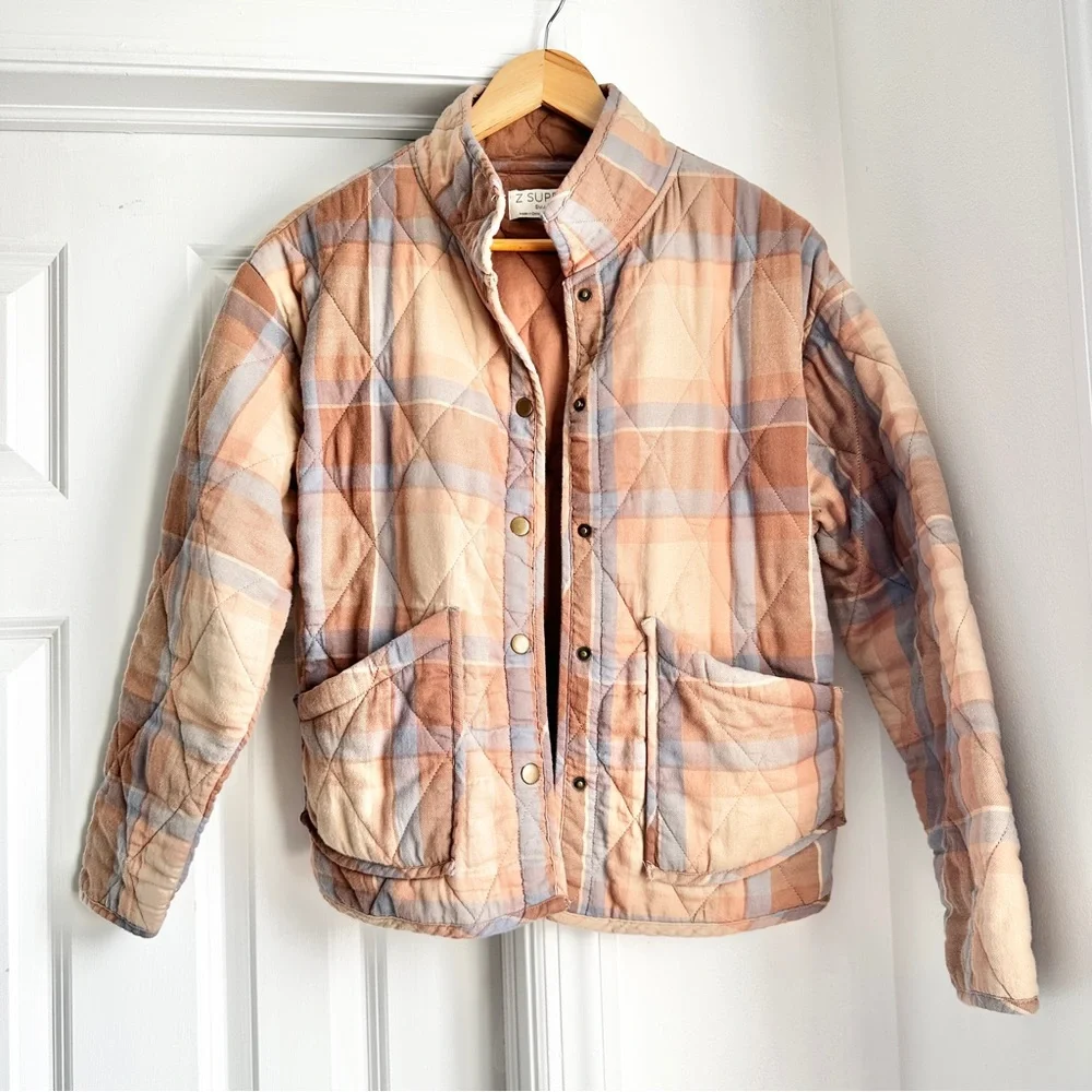 Z Supply Maya Plaid Quilted Women's Jacket